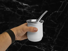Mate Cuarzo + Bombilla [WHITE COLLECTION] - comprar online