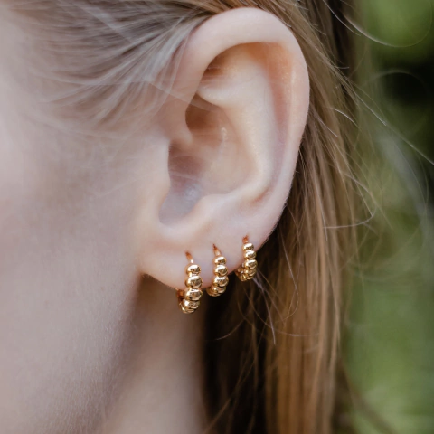 Trio de Argolas bolinhas