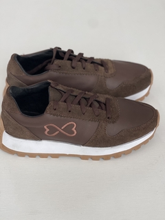 Zapatillas de cuero LOVE chocolate