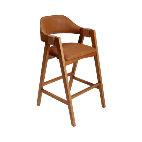 Banqueta Bruna Couro Sintético Casco - comprar online