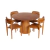 Conjunto Mesa Duna Cinamomo 04 Cadeiras Iris Conhaque - comprar online