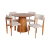 Conjunto Mesa Duna Cinamomo 04 Cadeiras Iris Linho Parma - comprar online