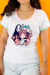 Camiseta Spirited BRANCO, VERDE E ROSA - Feminina