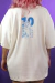 Camiseta Oversized Blooming Ten OFF WHITE - Unissex