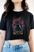 Cropped Tarot Cat PRETO - Feminina