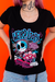 Camiseta Weird Loops detalhe manga PRETO - Feminina