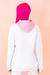 Moletom Canguru Spirited BRANCO E ROSA CANDY - Unissex na internet