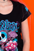 Camiseta Weird Loops detalhe manga PRETO - Feminina - Nerd Universe