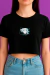 Cropped Frieren PRETO - Feminina - loja online