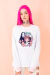 Camiseta Manga Longa Spirited BRANCO E ROSA - Unissex - loja online