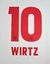 Kit Nome + Número Wirtz 10 Personalização Camisa Bayer Leverkusen