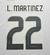 Kit Nome + Número Lautaro Martinez 22 Personalização Camisa Argentina