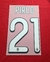 Kit Nome + Número Maldini 3 Pirlo 21 Personalização Camisa Milan