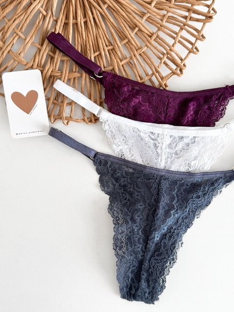 Camelia ( Pack x3 ) (Regulables de encaje bretel) - comprar online