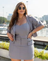 BLAZER CURTO + CROPPED VANESSA - CINZA