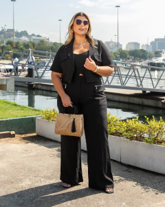 CALÇA PANTALONA ALFAIATARIA VANESSA - PRETO