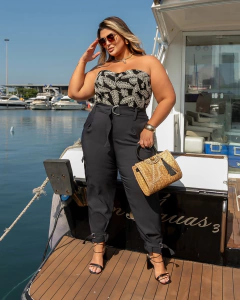 CALÇA CARGO ALFAIATARIA GRAZIELI - PRETO - comprar online