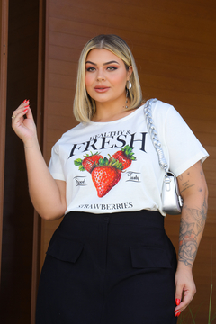 T-SHIRT FRUIT - BRANCO