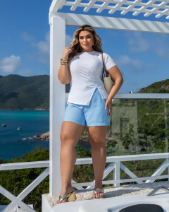 BLUSA CANELADA RECORTES JASMIM - BRANCO