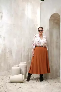 SAIA MIDI WORK ESSENCE - MARROM - comprar online