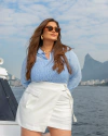 SHORTS SAIA ENVELOPE AZURA - BRANCO