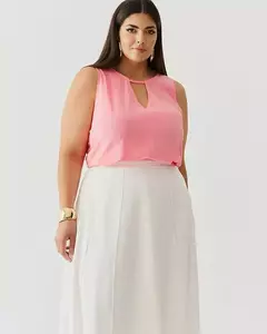 BLUSA COM ABERTURA JAMILY - ROSA - comprar online