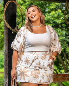 CROPPED CANELADO FLORIDA - BRANCO na internet