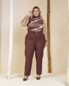 CALÇA SARJADO - MARROM - comprar online
