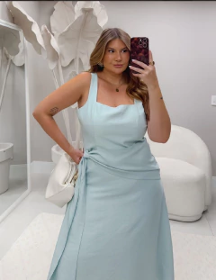 VESTIDO MÍDI MARRANT - AZUL CLARO - PRÉ VENDA 26/11 - comprar online