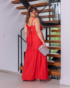 VESTIDO LONGO ARGOLA - VERMELHO - PRÉ VENDA 28/11 na internet
