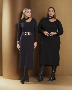 VESTIDO MIDI MAGALI - PRETO