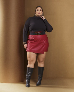 BLUSA TRICOT GOLA ALTA CLARICE - PRETO - D' VINA PLUS SIZE