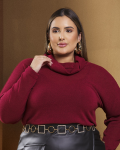 BLUSA TRICOT GOLA ALTA CLARICE - MARSALA