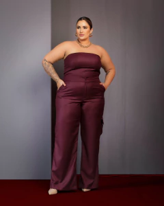 Imagem do CONJUNTO (CROPPED + CALÇA) ALFAIATARIA - EDUARDA - ROXO