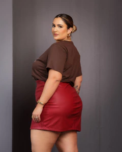 SHORTS SAIA CORINO JAQUELINE - CEREJA - D' VINA PLUS SIZE