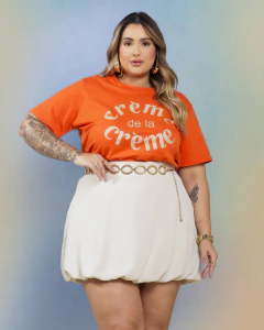 T-SHIRT ALGODÃO LUCILENE - LARANJA