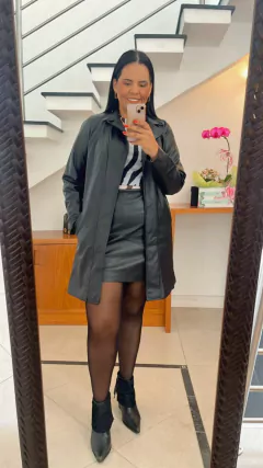 BLAZER OVER CORINO RUBY - PRETO - loja online