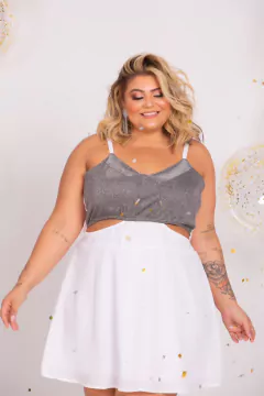 VESTIDO CINTIA - BRANCO - D' VINA PLUS SIZE