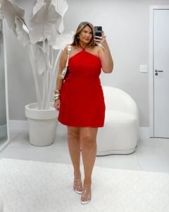 VESTIDO ENVELOPE FABIANA - VERMELHO