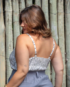 CAMISA + CROPPED DEISE - CINZA