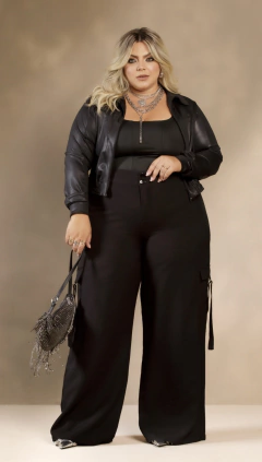 CALÇA PANTALONA CARGO LUCIMARA - PRETO