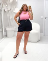 SHORTS ALFAIATARIA COM CINTO KARLA - PRETO - comprar online