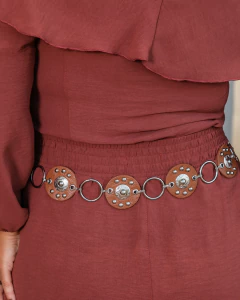 Imagem do CONJUNTO BABADO VIVIANE - MARROM