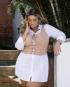 CHEMISE TRICOLINE VALERIA - BRANCO - PRÉ VENDA 02/05 - comprar online