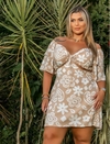 VESTIDO ESTAMPADO FRANCINE - BEGE - comprar online