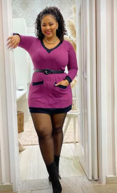 VESTIDO TRICÔ LÍVIA - FÚCSIA