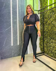 CALÇA PRADA ZÍPER - PRETA - comprar online