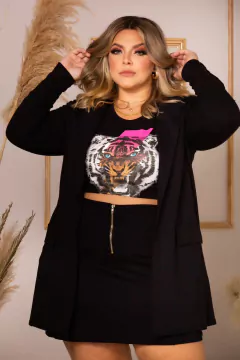 BLAZER MOLETINHO DEBORA - PRETO
