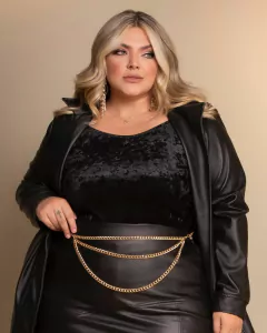 BLAZER OVER CORINO RUBY - PRETO - comprar online