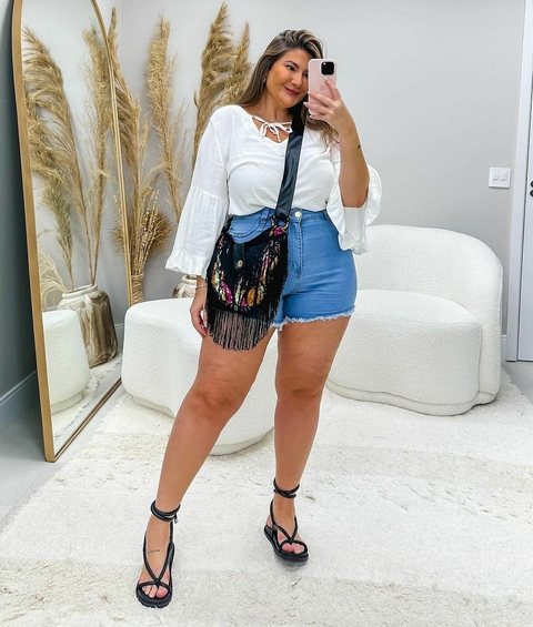BLUSA BATA RIPPIE - BRANCO